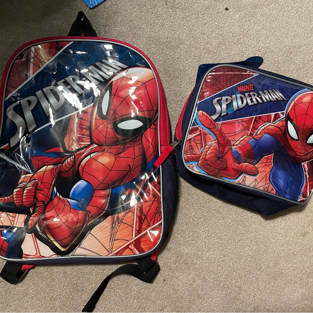 Last One New Spiderman Backpack & Matching Lunchbox